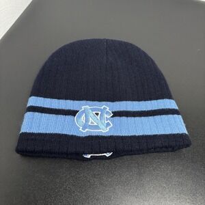 UNC Reversible Beanie Hat Tar Heels Y2K OSFM Striped Unisex North Carolina Blue